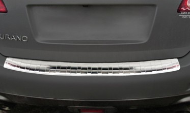 Накладка на бампер с загибом и ребрами Nissan Murano Z51  фото