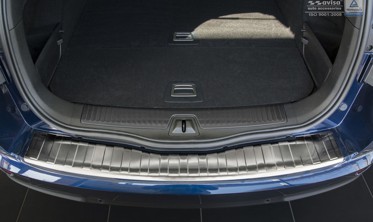 Защитная накладка на бампер с загибом и ребрами Renault Talisman Grandtour (Kombi) фото