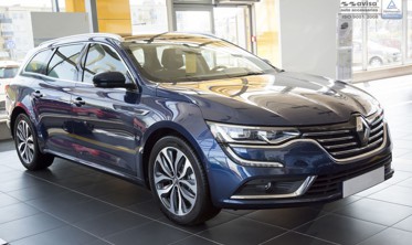 Защитная накладка на бампер с загибом и ребрами Renault Talisman Grandtour (Kombi) фото
