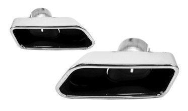 Насадки глушителей BMW F10 / F11 / F18 в стиле 550i V8 LCI фото