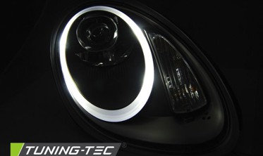 Черные тюнинг фары передние PORSCHE BOXSTER 987 / CAYMAN 987 фото
