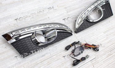 Рамки протитуманних фар із DRL Chevrolet Captiva фото