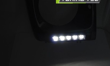 Рамки фар с DRL Mercedes G W461 / W463 (черная рамка) фото