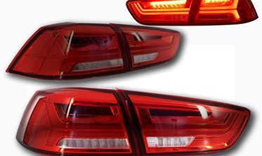 Діодні задні ліхтарі MITSUBISHI LANCER X з динамічним поворотом фото