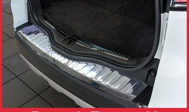 Захисна накладка на бампер із загином та ребрами Renault Espace V фото