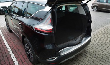 Защитная накладка на бампер с загибом и ребрами Renault Espace V фото
