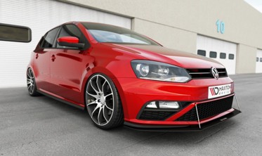 Racing диффузор переднего бампера Volkswagen Polo mk5 GTI фото