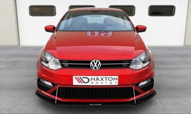 Racing диффузор переднего бампера Volkswagen Polo mk5 GTI фото