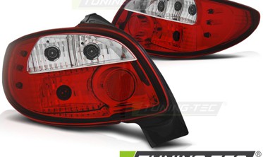 Новые задние фонари PEUGEOT 206 хетчбек красно-белые фото