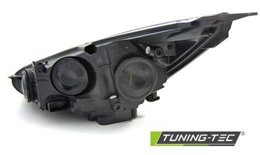 Черные фары передние с ДХО FORD FOCUS MK3 рестайл (LED OEM) фото