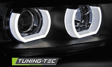 Линзованные фары передние BMW 3 E90 / E91 05-08 черные под ксенон фото
