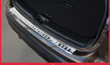 Защитная накладка на бампер с загибом Nissan Qashqai II  фото