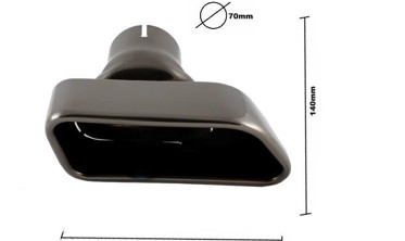 Насадки глушителей BMW F10 / F11 / F18 в стиле 550i черные фото
