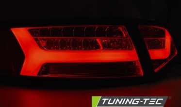 Фонари светодиодные AUDI A6 C6 рестайл (LED BAR) Sedan красно-белые фото