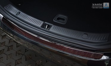 Накладка на бампер с загибом Mercedes E W213 Carbon (red) Sedan фото