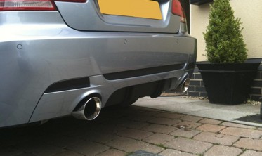 Диффузор заднего бампера BMW E92 / E93 на две трубы фото