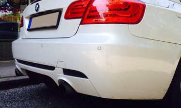 Диффузор заднего бампера BMW E92 / E93 на две трубы фото