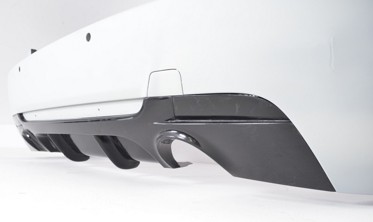 Диффузор заднего бампера BMW E92 / E93 на две трубы фото