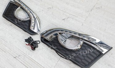 Рамки противотуманных фар с DRL Chevrolet Captiva фото