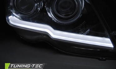 Тюнинговые фары передние MERCEDES GLK X204 хромированные фото