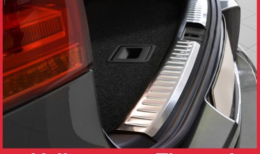 Накладка на бампер із загином та ребрами Volkswagen Tiguan I фото