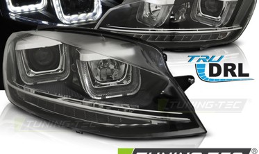 Фари передні VOLKSWAGEN GOLF 7 чорні з діодними поворотами фото