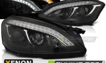 Черные диодные фары передние MERCEDES S W221 2005-2009 фото