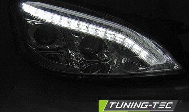 Черные диодные фары передние MERCEDES S W221 2005-2009 фото