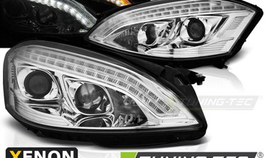 Тюнинговые фары передние для MERCEDES S W221 в стиле W222 фото