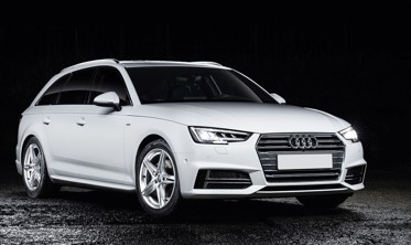 Накладка на бампер із загином та ребрами Audi A4 B9 Avant фото