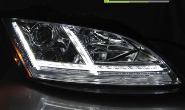 Фары передние AUDI TT 8J дорестайл хромированные фото