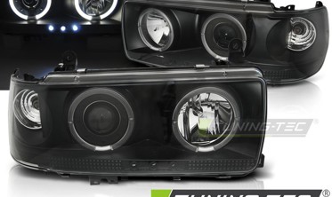 Черные линзованные фары передние TOYOTA LAND CRUISER FJ 80 фото