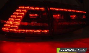 Фонари светодиодные VW Golf 7 в стиле R тонированные (бегающие повороты) фото