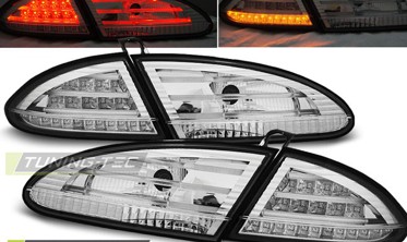 Хромированные тюнинг фонари задние SEAT LEON 2 дорестайл с LED поворотами фото