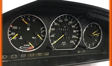 Кольца для декора щитка приборов Mercedes W124 / W126 фото