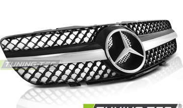 Решетка со звездой Mercedes SL R230 в стиле CL черная с хромом фото