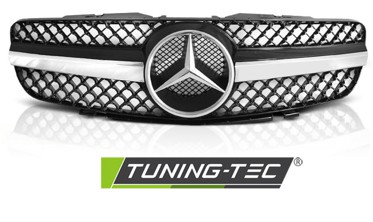 Решетка со звездой Mercedes SL R230 в стиле CL черная с хромом фото