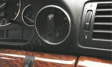 Кільця на перемикачі світла BMW E38 (поліровані) фото