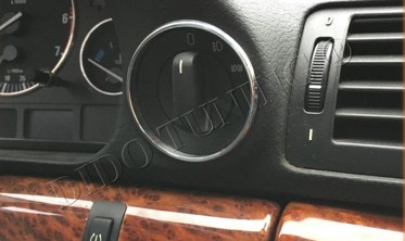 Кільця на перемикачі світла BMW E38 (поліровані) фото