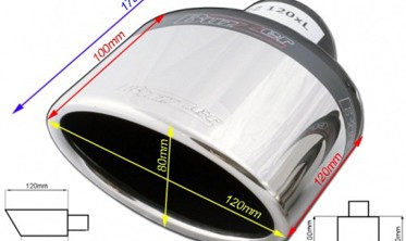 Насадка глушника овальна Buzzer ZZ120XL ліва фото