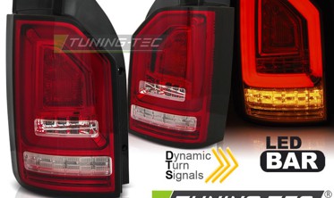 Нові діодні задні ліхтарі Volkswagen T6 дорестайл червоно-білі фото