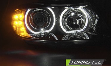 Чорні діодні фари передні BMW 3 E90/E91 фото