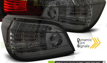 Задние фонари BMW 5 E60 тонированные с бегающими led поворотами фото