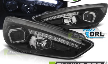 Чорні діодні фари передні FORD FOCUS MK3 рестайлінг фото
