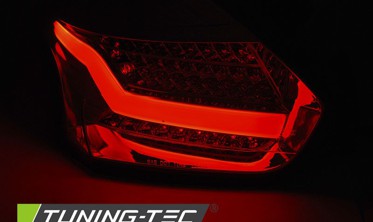 Хром фонари задние светодиодные Ford Focus MK3 Hatchback 15-18 LED BAR  фото