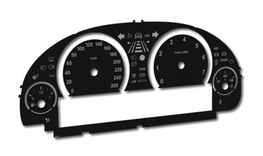 Шкала-замінник миль на км BMW F01, F02, F06, F07, F10, F11, F12, X3 фото