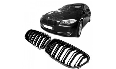 Решітка радіатора (ніздрі) BMW F10/F11 М5 LOOK чорна глянсова фото