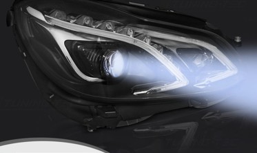 Тюнинговые фары передние MERCEDES E W212 черные FULL LED фото