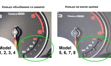 Шкала-замінник з миль на кілометри Audi A3 8V фото
