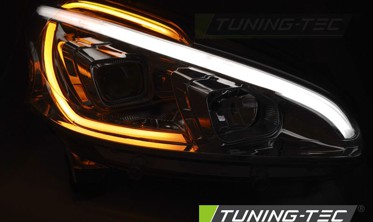 Тюнінгові фари передні PEUGEOT 208 хромовані з ДХО фото